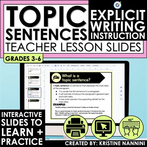 Image result for Topic Sentence Lesson