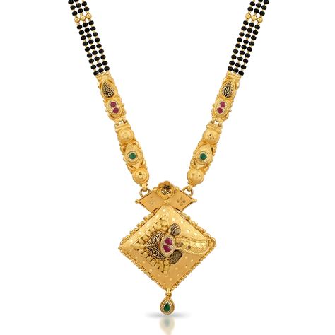 Golden Celebrations Mangalsutra â€“ Stunning 24K Gold Inlaid Kite-Shape ...