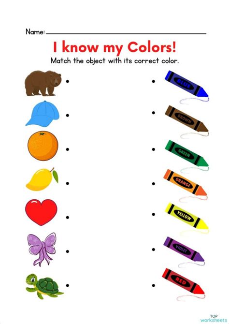 Image result for Color-Matching Chart Worksheet