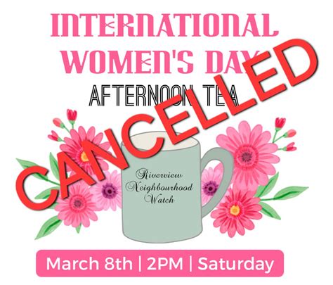 CANCELLED - INTERNATIONAL WOMENS DAY AFTERNOON TEA 2025, 138 Old ...