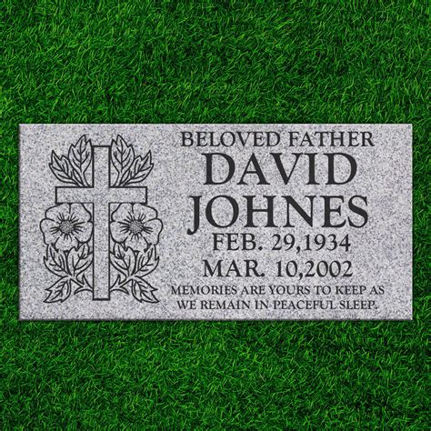 16″ x 8″ x 3″ Flat Headstone | Signature Headstones