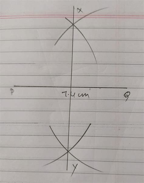 3. Draw line segment PQ having length 7.4 cm. Then constructionthe ...