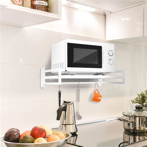 Amazon.com: ABCOOL Wall Mount Microwave Oven Shelf Rack for Kitchen ...