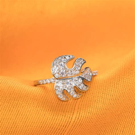 Latest Leaf Design 92.5 Silver Ring for Women & Girls | Luxaore
