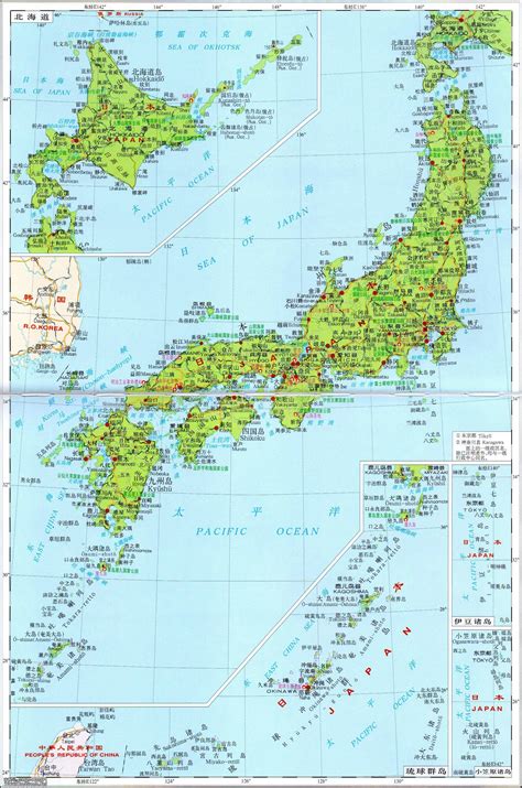 日本地图英文高清版大图_日本地图_初高中地理网
