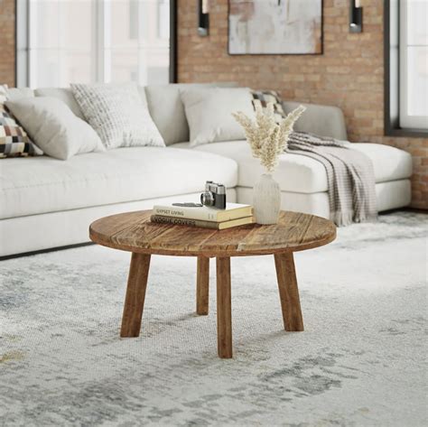 RECLAIMED ROUND COFFEE TABLE