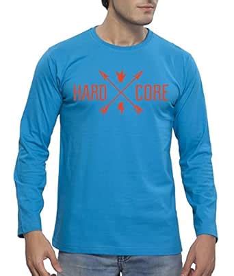 Clifton Men's Printed Full Sleeve R-Neck T-Shirt-Dark Blue-Hard Core ...