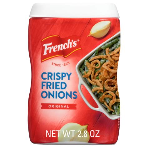 French's Crispy Fried Onions 2.8 oz Can Kosher Crispy Onion Flavor ...