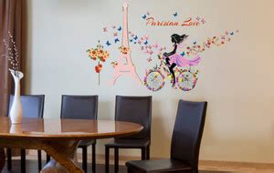 Sticker Hub 60 cm "Parisian Love" Wall Sticker 60cm x 91cm Self ...