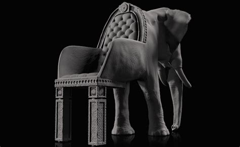 木陌 现代ins懒人设计师创意大象象腿大众休闲椅_设计素材库免费下载-美间设计