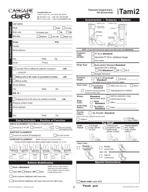 Fillable Online DAFO Tami2 Order Form - Amazon S3 Fax Email Print ...