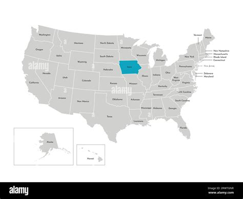 Vector isolated illustration of simplified administrative map of the ...