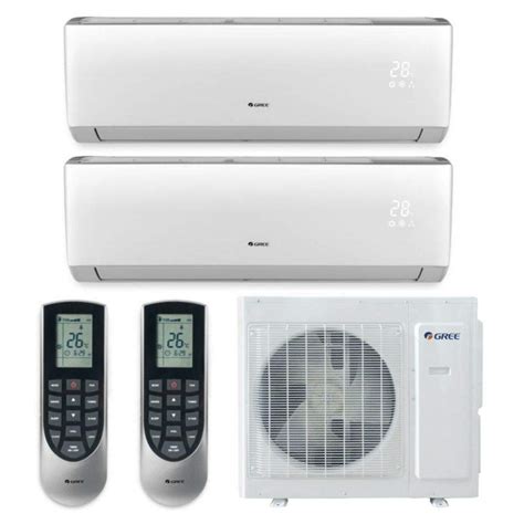 GREE 24,000 MULTI+ Ultra Vireo 23 SEER DUAL Ductless Mini Split System ...