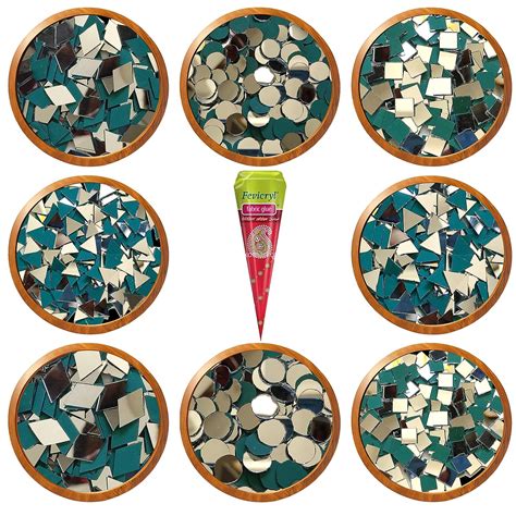 PD Craftozone 8 Different Variety Mirror Kit For Craft Work, Mud Art ...