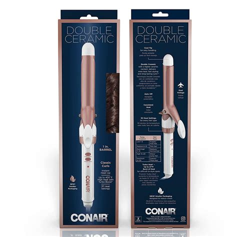 Conair Double Ceramic 1-Inch Curling Iron for Classic Curls - Ideal for ...
