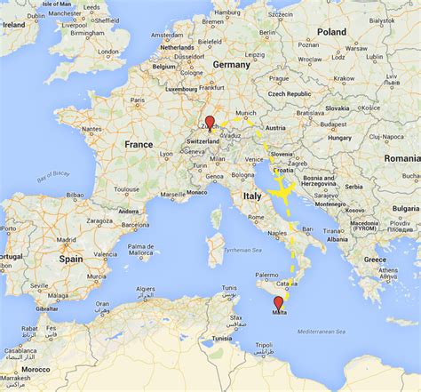Where Is Malta On The European Map - United States Map