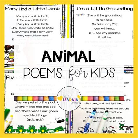 30 Short Animal Poems for Kids - Little Learning Corner