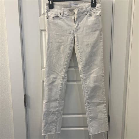 Loft women’s skinny white jeans pants size 00 or 24 - Depop
