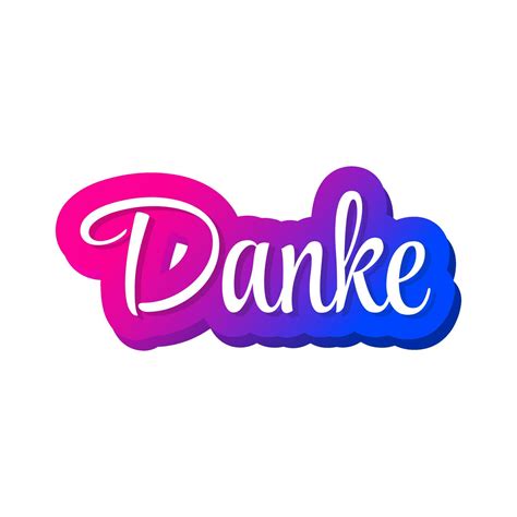 Danke German language thank you text icon label design vector 23781585 ...