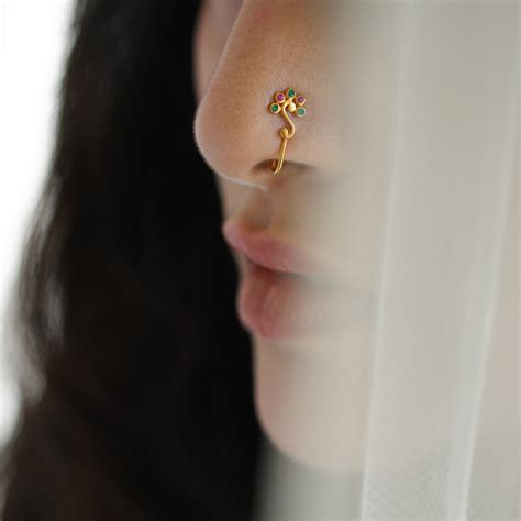 Silver Nakshatra Nose Pin | House of Aadyaa | Gold Plated Clip-On
