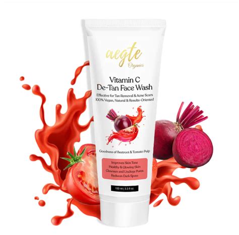 Aegte Organics Vitamin C De tan Facewash : Tan-Free Skin