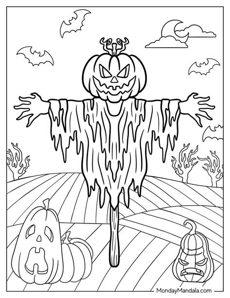 Free Printable Scarecrow Coloring Pages