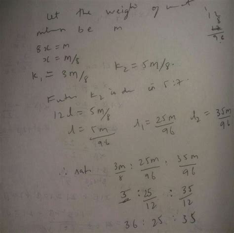 A watermelon is cut into two pieces in the ratio of 3:5 by weight. the ...