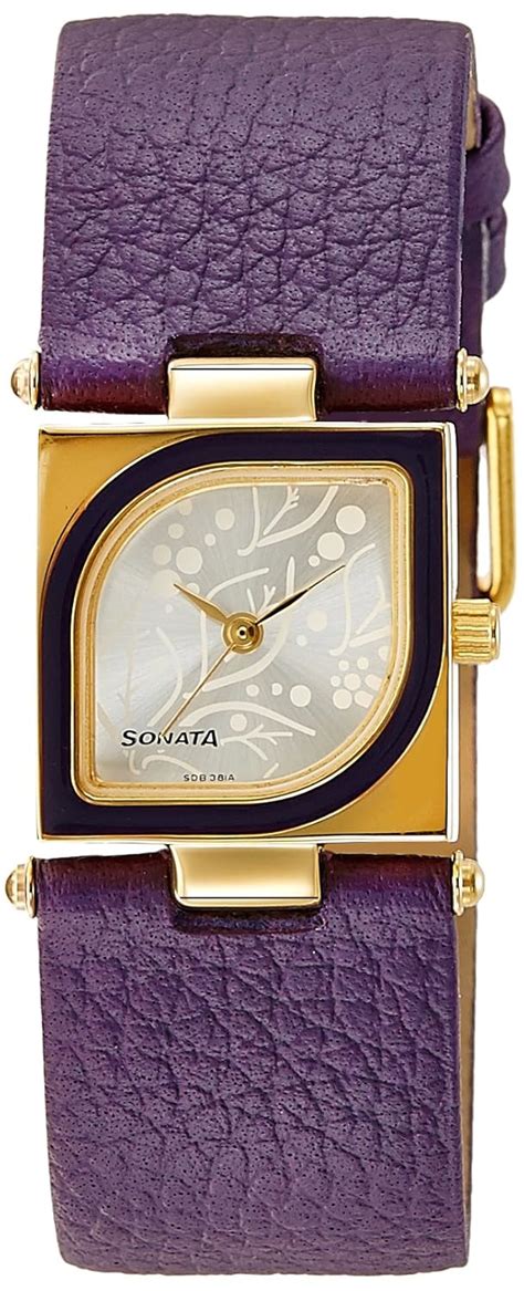 Sonata Yuva Gold Analog Silver Dial Women's Watch-NL8919YL03/NP8919YL03 ...
