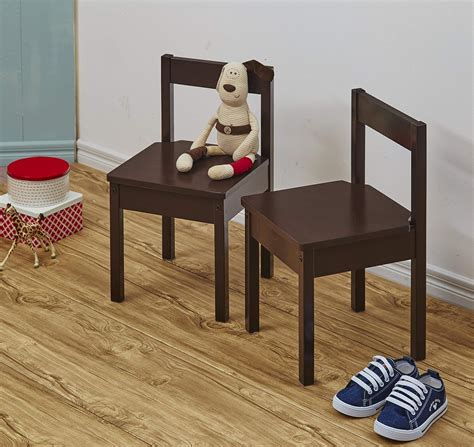 Buy Amazon Basics Solid Wood Kid Activity Chair Set, 23.8-Inch Height ...