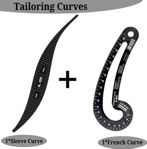 Qroof 2 in 1 Tailoring Curve Ruler Combo | Armhole & French Curve Scale ...