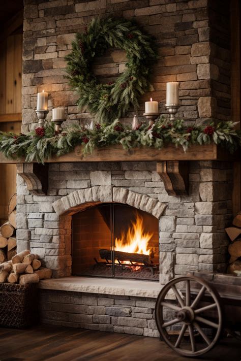 40+ Rustic Farmhouse Christmas Mantel Decor Ideas for a Cozy Holiday ...