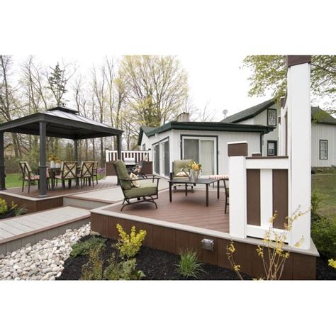 Trex Transcend Fire Pit Grooved Composite Deck Board in the Composite ...