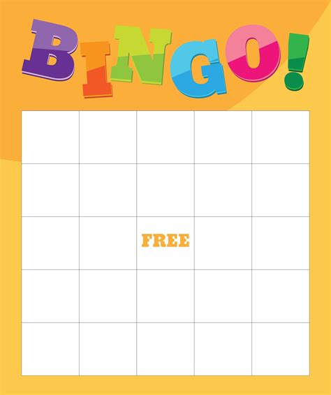 Blank Printable Bingo - Printable New Year Banners