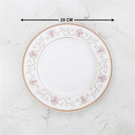 Buy Altius Bone China Floral Printed Side Plate - 20cm from Home Centre ...