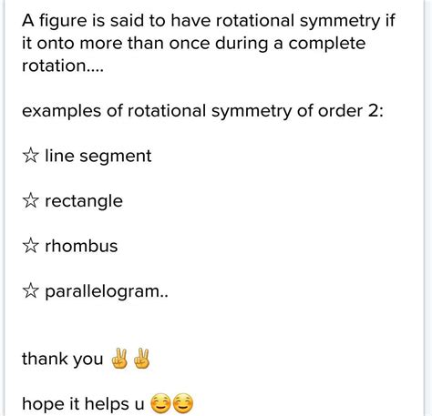 Four example of rotational symmetry of order 2 - Brainly.in
