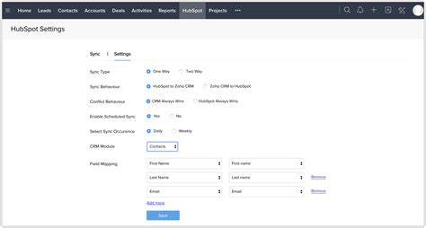 HubSpot for Zoho CRM