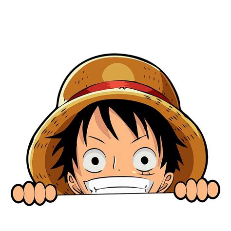 2 Pack One_Piece_Monkey-D-Luffy Peeker- Peeking Car Decals DIY Anime Motorcycle Laptop Decals ...