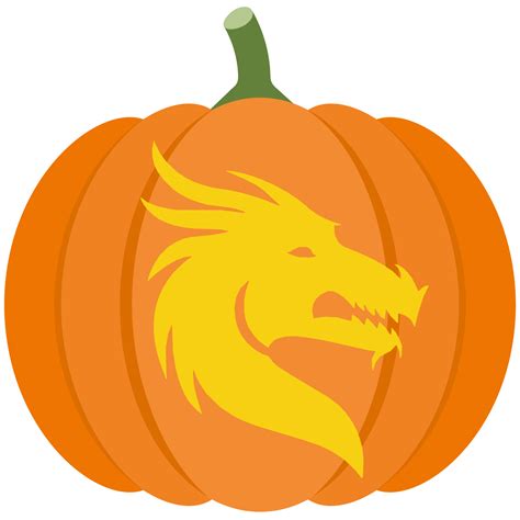 Dragon Flight Pumpkin Stencil