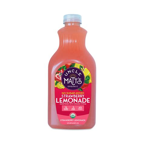Uncle Matt's Organic Organic Strawberry Lemonade, No Sugar Added ...