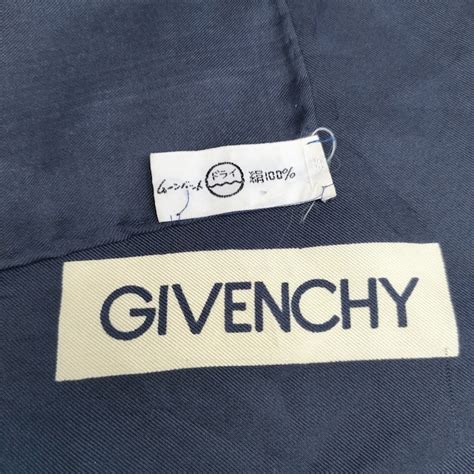 【稀少/70s/80s】美品/ジバンシィGIVENCHY/ジバンシー/ヴィンテージ/ビンテージ/古着/ムーンバット/刺繍タグ/絹/シルク/大判 ...