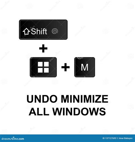 Keyboard Shortcuts, Undo Minimize All Windows Icon. Can Be Used for Web ...
