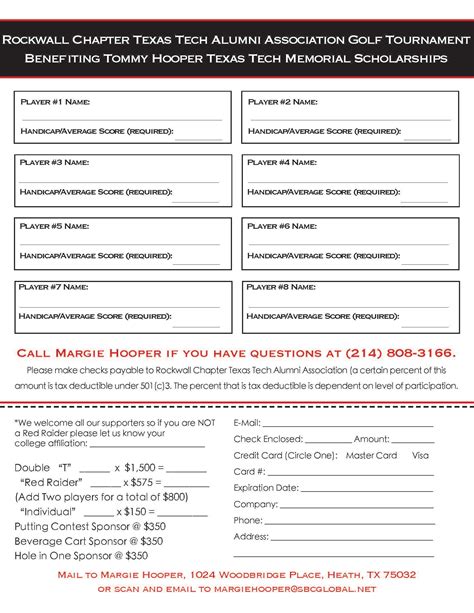 Registration open for Texas Tech Alumni Golf Tournament benefitting ...