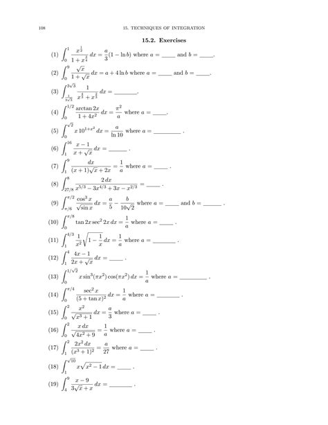 Image result for Calculus Exercises 5.1