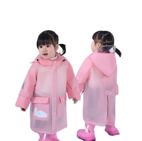 Gelikeya Toddler Kids Rain Coat Cute Ponchos for Girls Lightweight ...