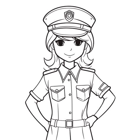 Police Woman Coloring Pages