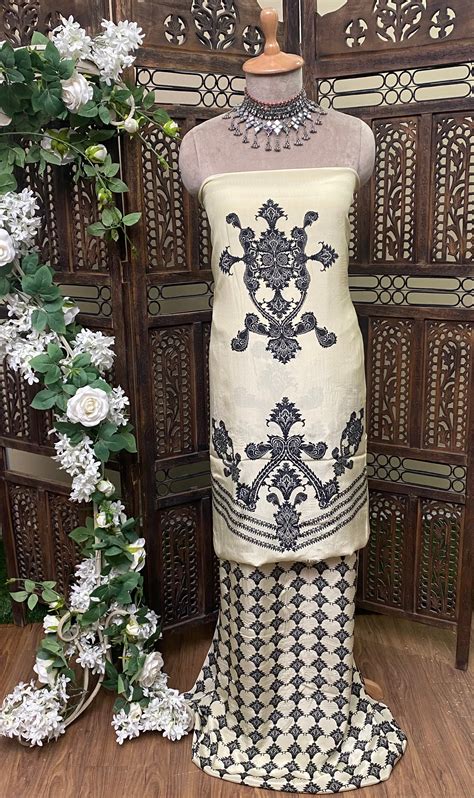 Crepe Cream With black Co-ord Set Fabric / Co-ord Set Collection PT 2 ...