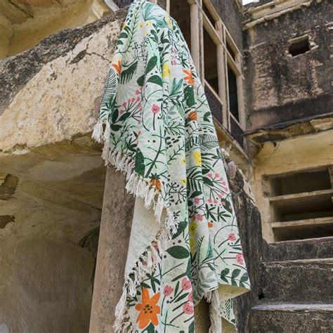 Buy Floral Cotton Throw Online By Vimla International | LBB