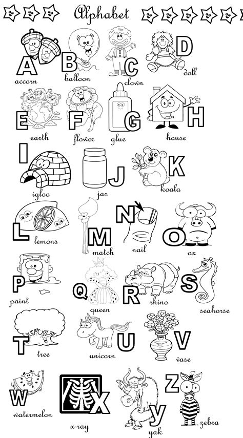 Image result for Alphabet Chart Color