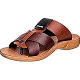 11e Brown Tan Men's PU Sole Flip Flops Thong Sandals: Buy Online at Low ...