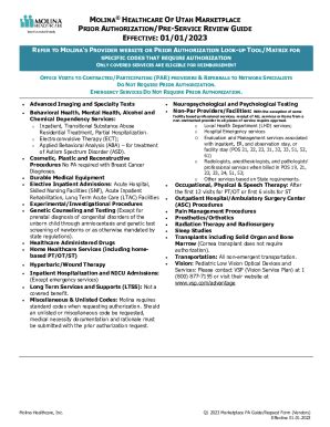 Fillable Online Q1 2023 Marketplace Prior Auth Guide & Request Form. Q1 ...